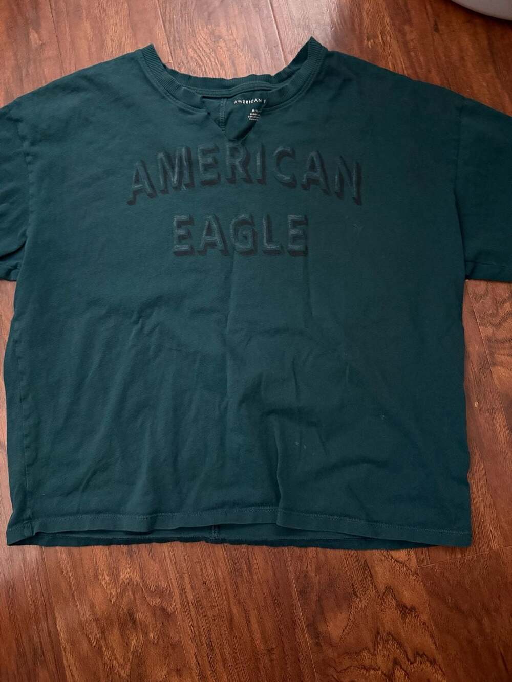 American Eagle Dark Green Graphic T-Shirt Size M